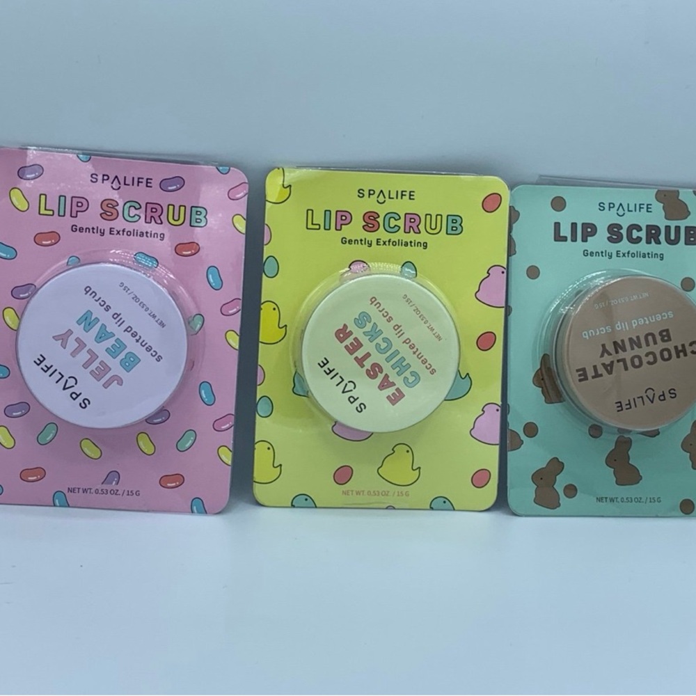 Spa Life Easter Lip Scrubs Jelly Bean, Chocolate and Peeps flavor